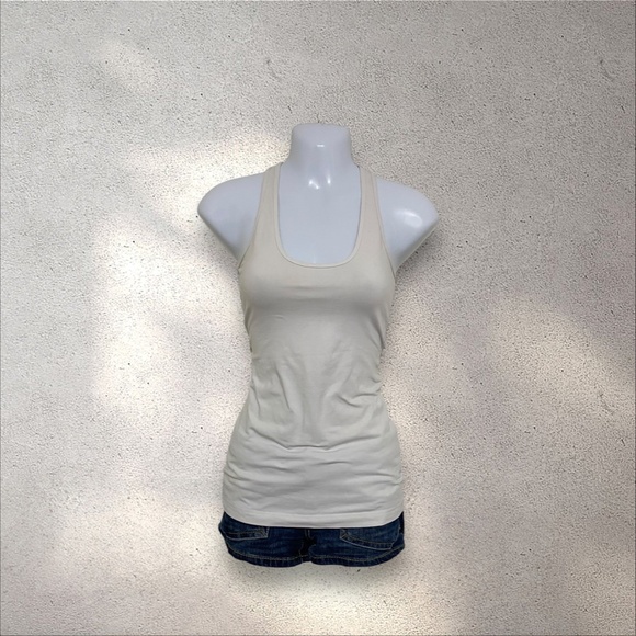 Lululemon Cool Racerback Tank Top w/ Rainbow Trim Straps - Picture 2 of 6